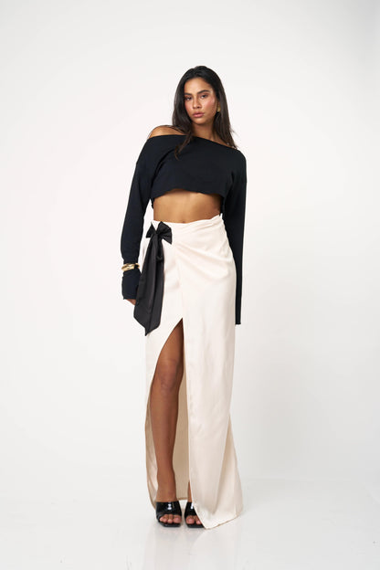 חצאית אנבל - שמנת