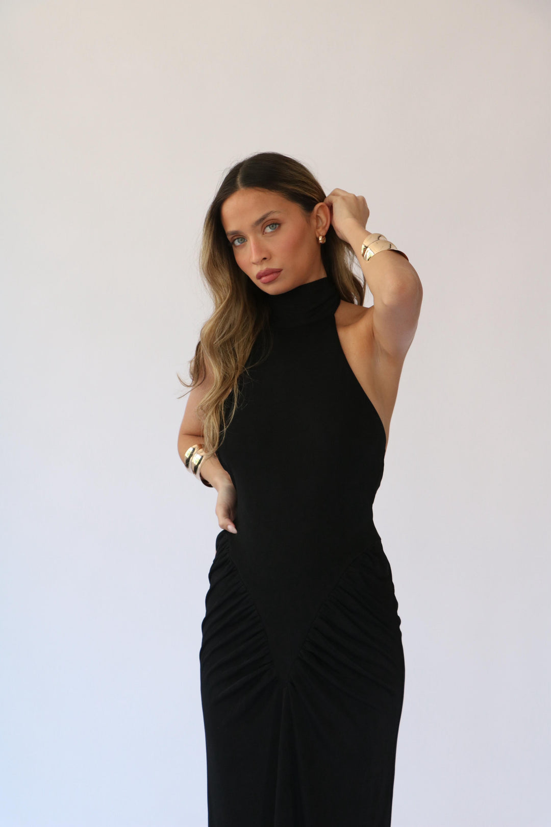 שמלת מוליבר - שחור