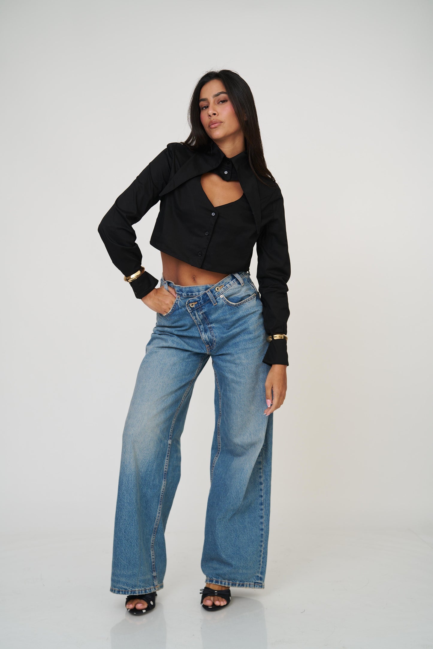 חולצת לימסל לב - שחור