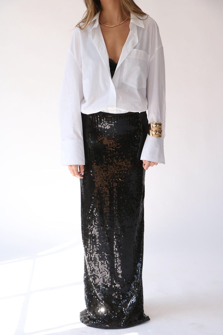 חצאית פייטו -שחור