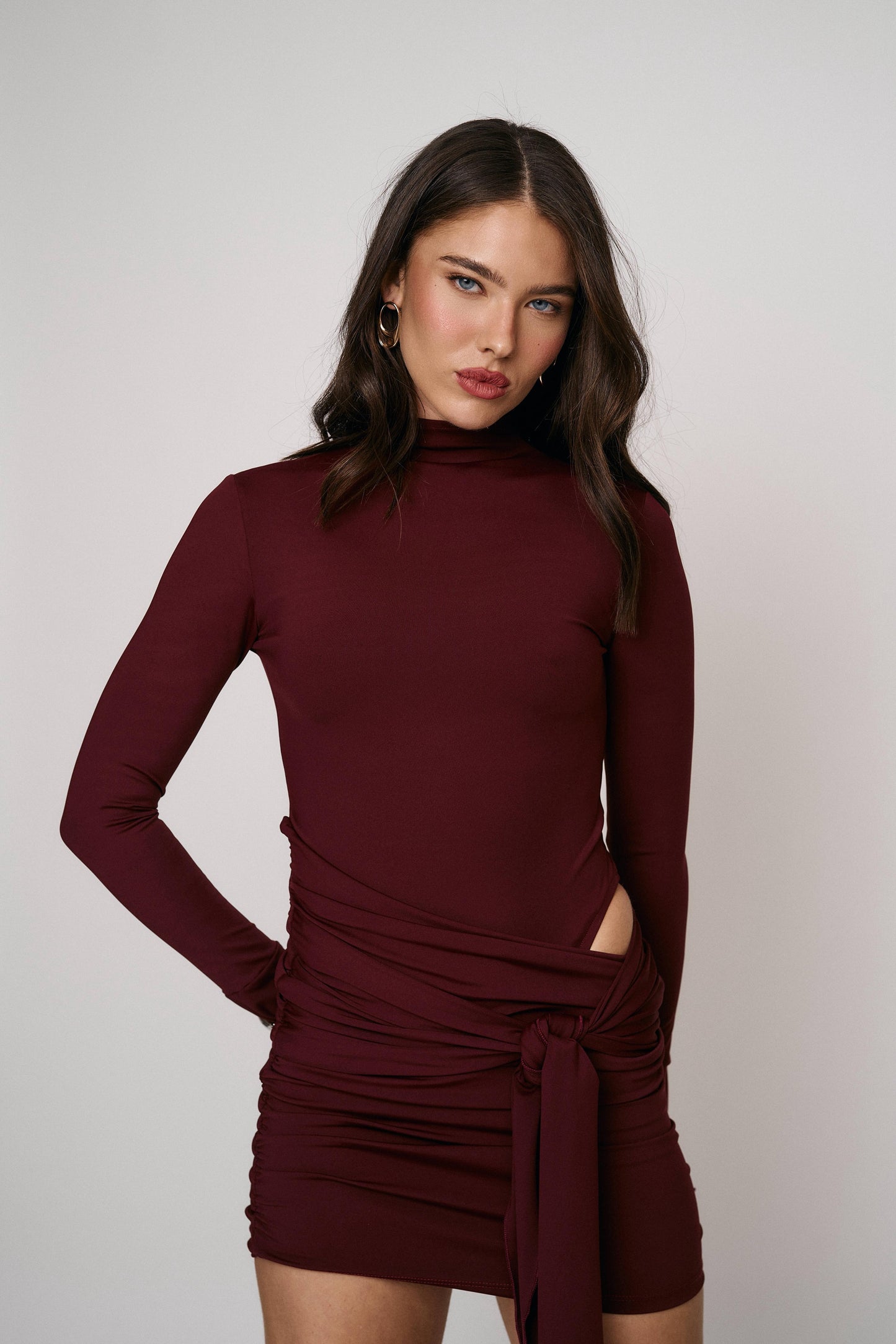 שמלת מנואל - בורדו