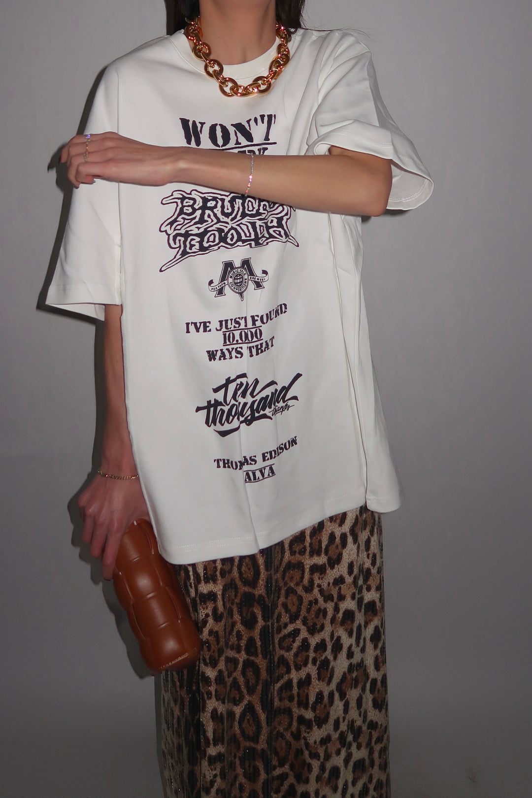 חצאית פאייטים מנדי - מנומר