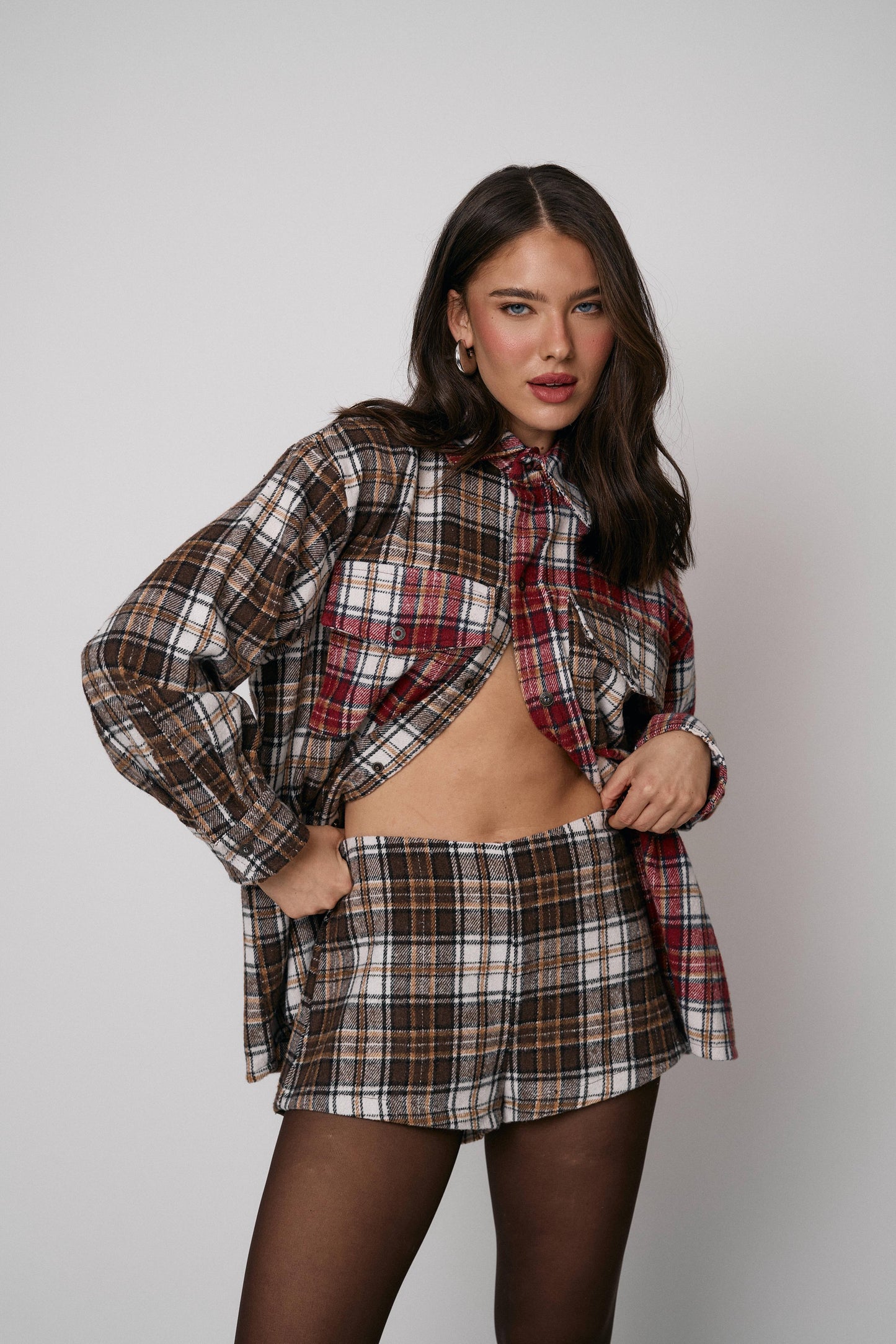 גקט מנולה - כחול אדום