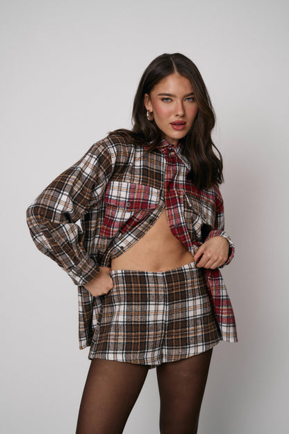 גקט מנולה - כחול אדום