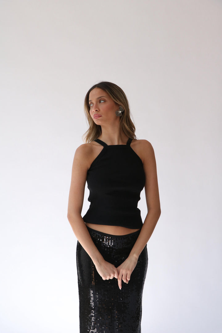 חצאית פייטו -שחור