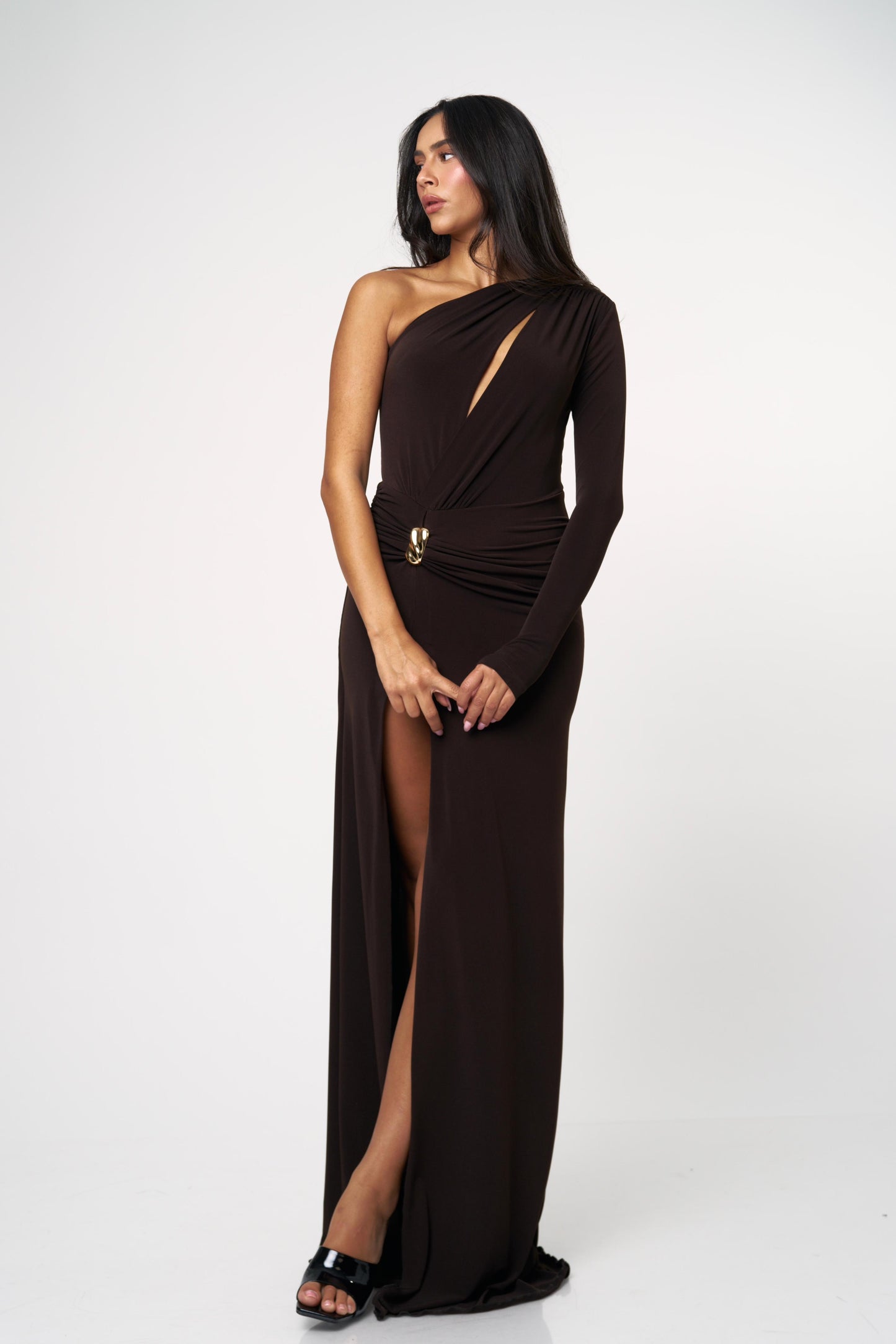 שמלת מלאני - שחור