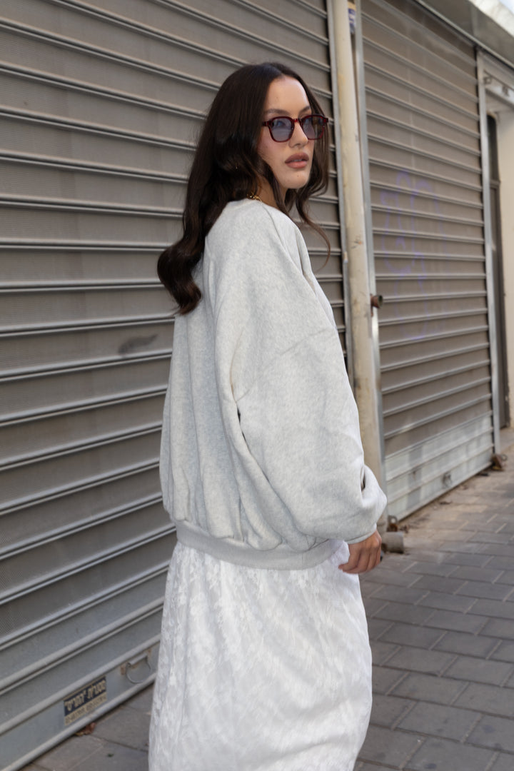 שמלת סווטשירט מנדי - אפור