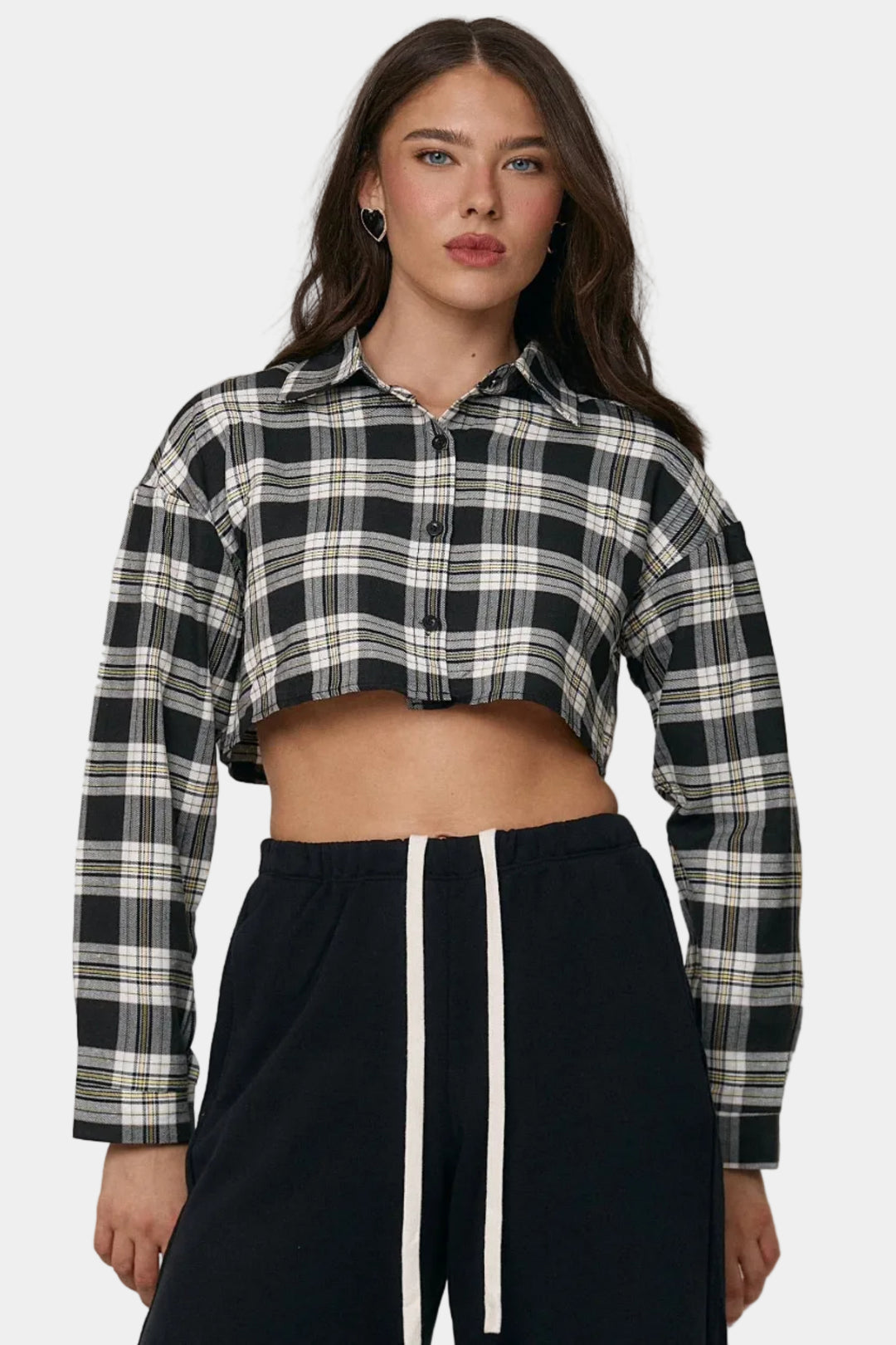 חולצת מוניק  - שחור