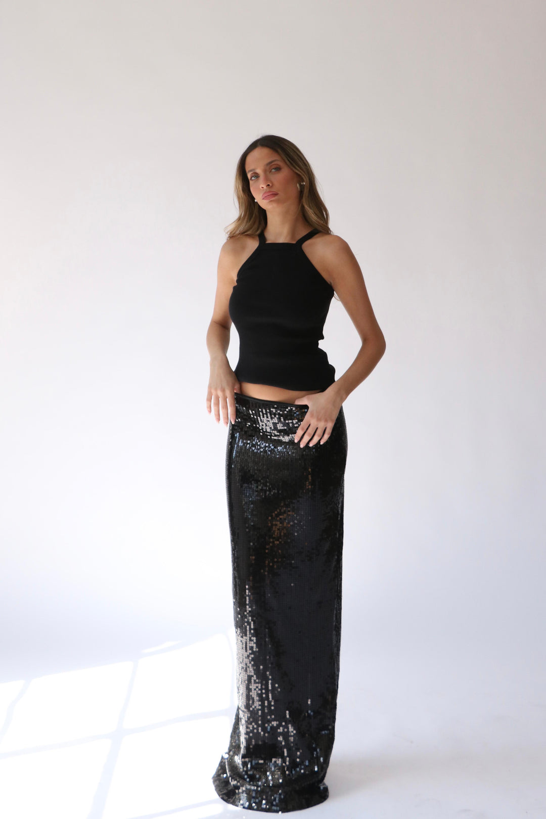 חצאית פייטו -שחור