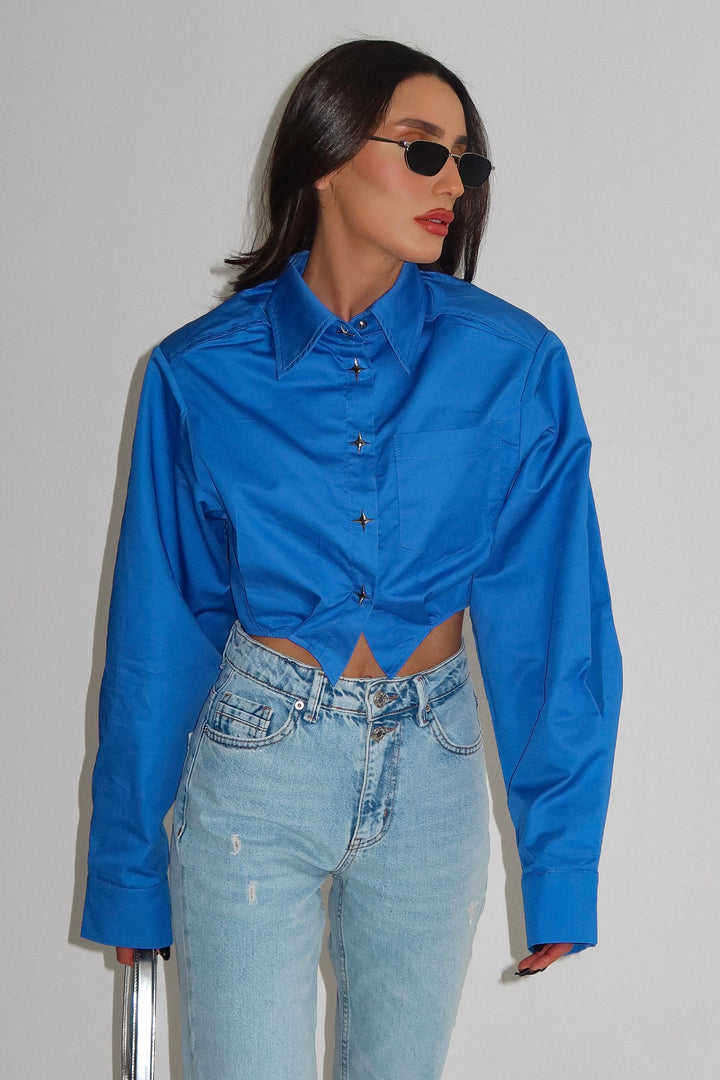 חולצת אנימה - כחול