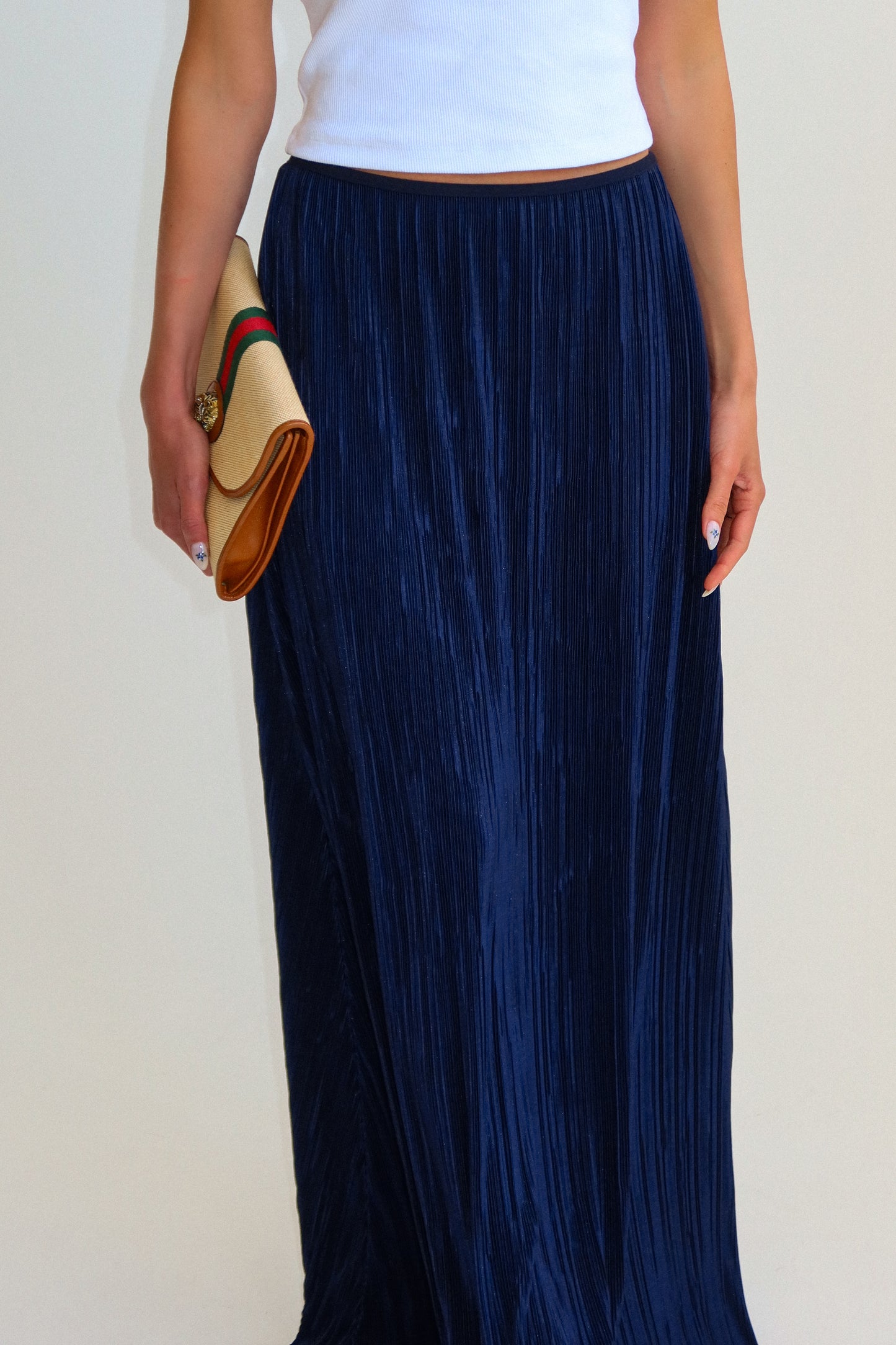 חצאית בולין-כחול נייבי