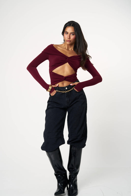 בגד גוף מיקדו - בורדו