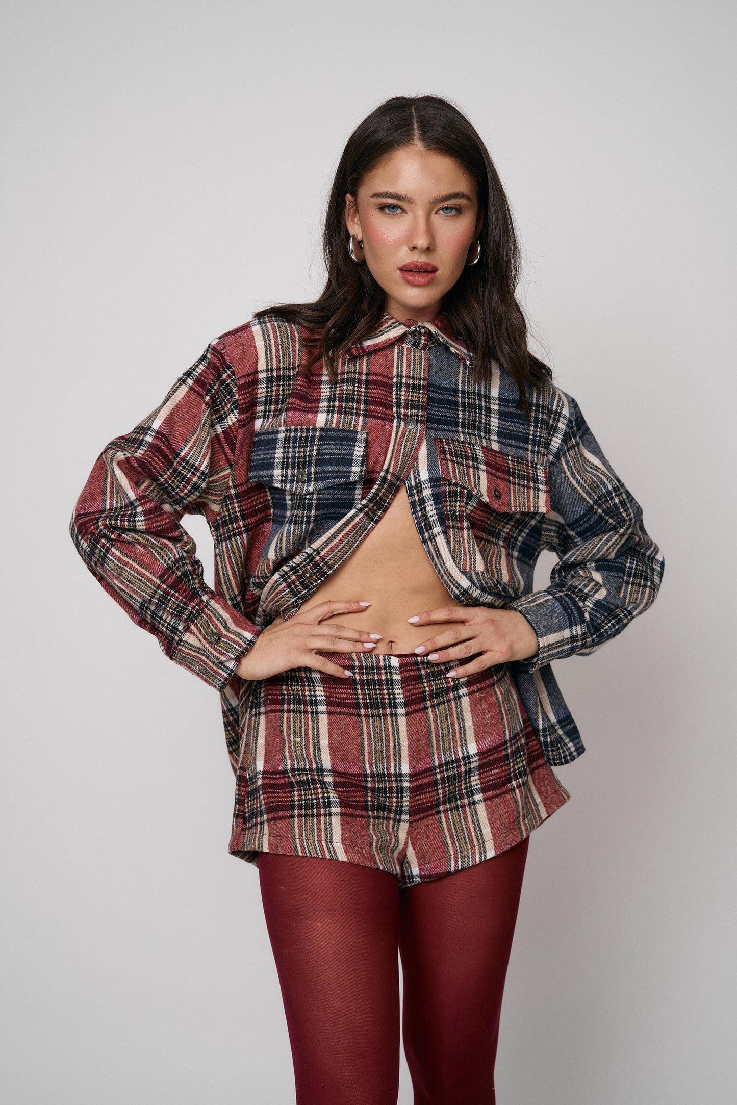 גקט מנולה - כחול אדום