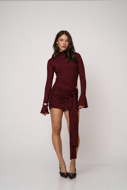 שמלת מנואל - בורדו