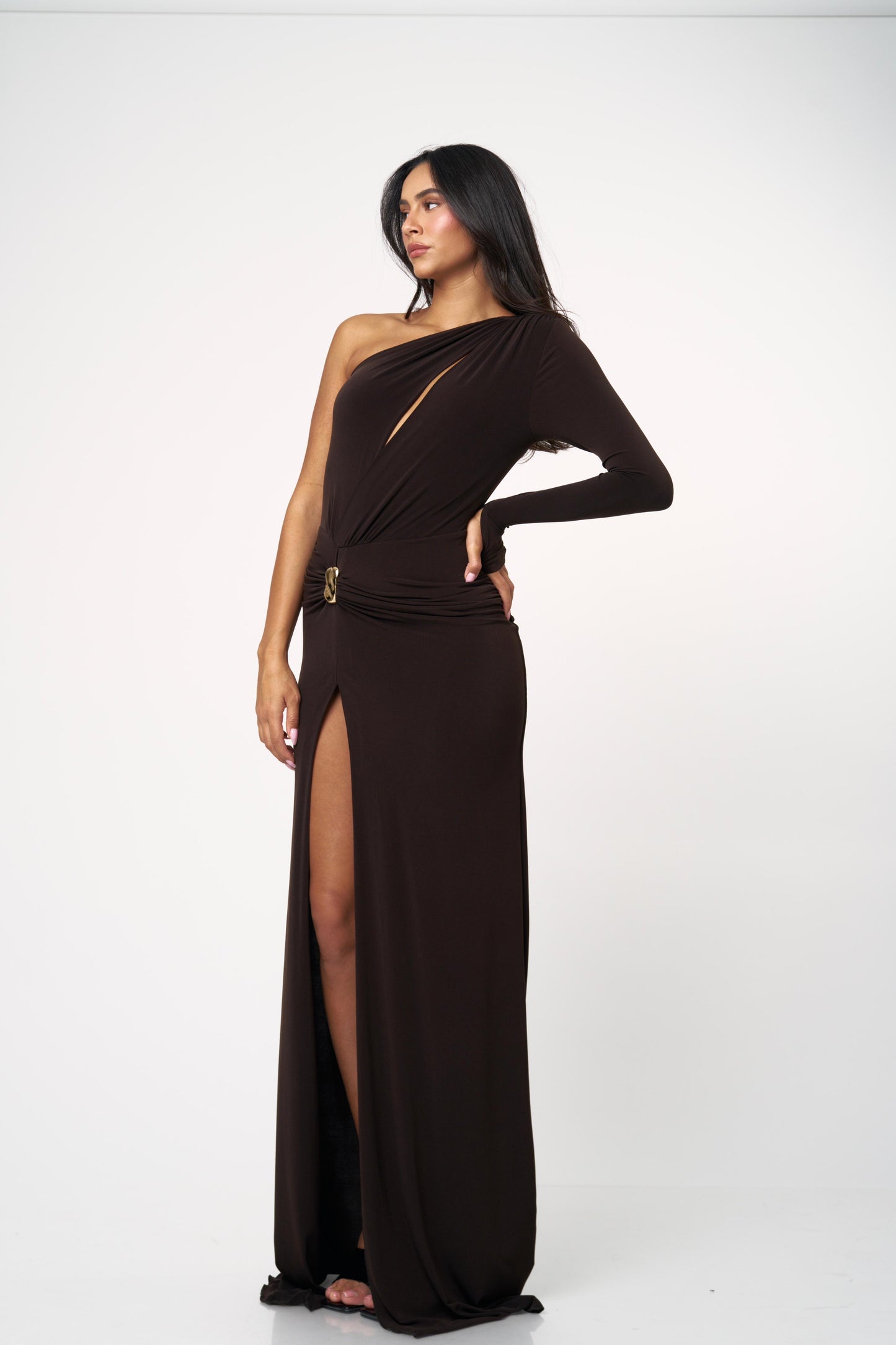 שמלת מלאני - שחור