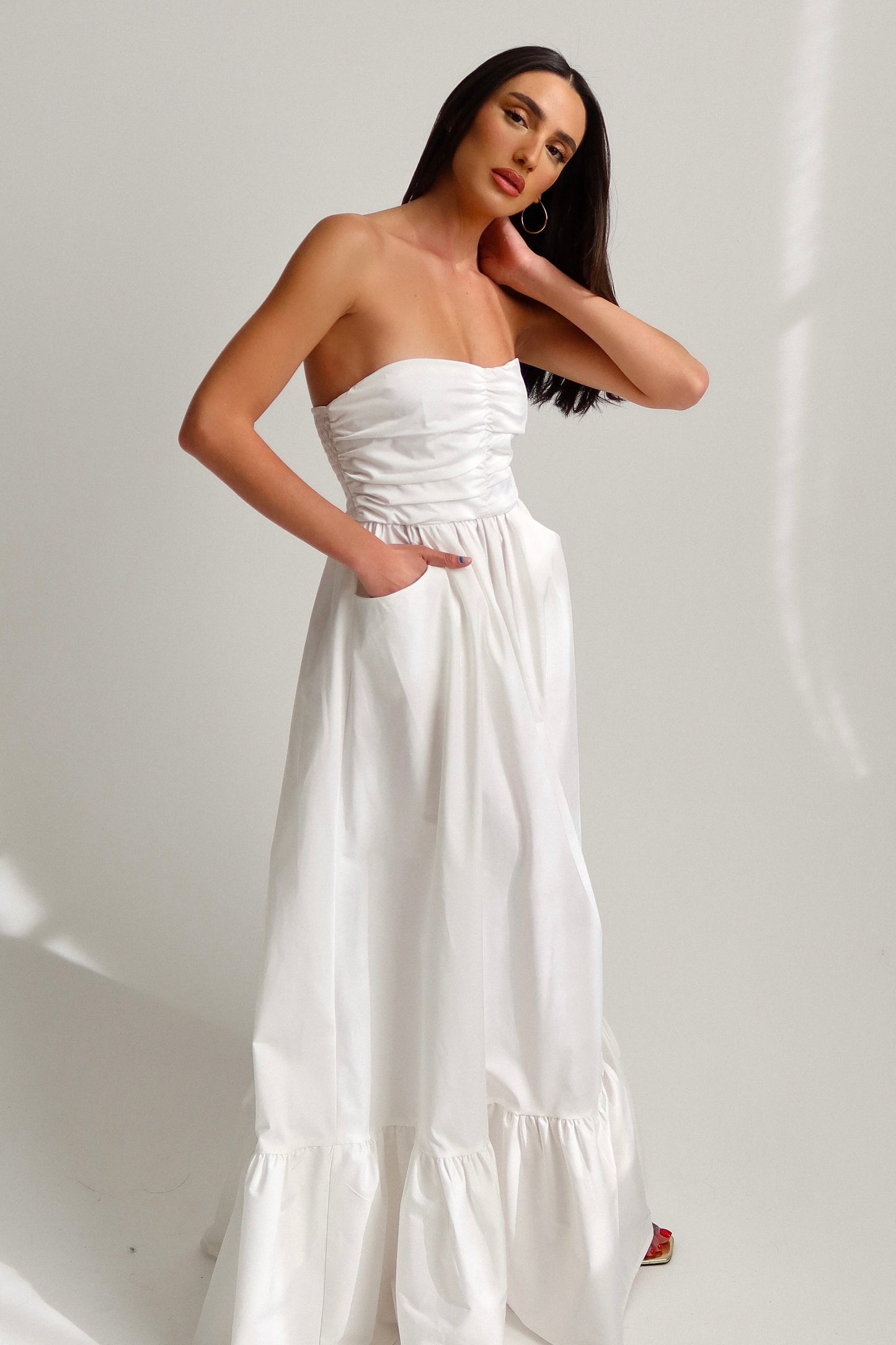 שמלת פאלי - לבן