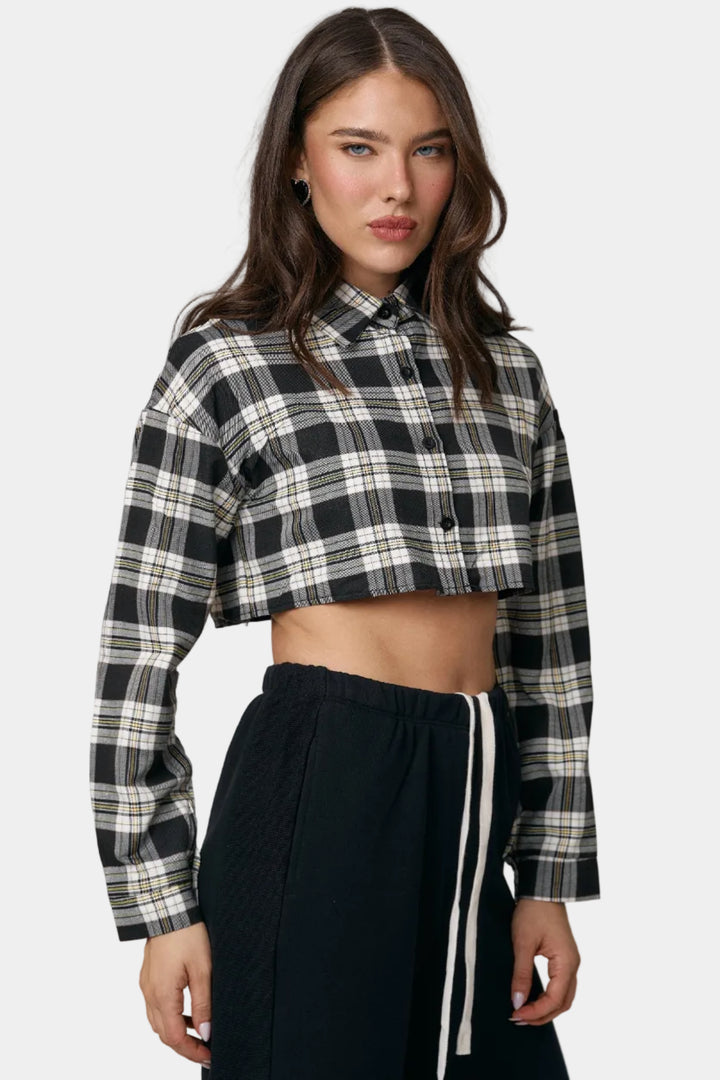 חולצת מוניק  - שחור