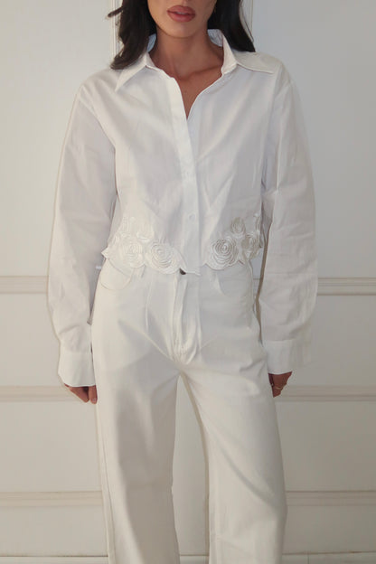 חולצת פלור מכופתרת EXCLUSIVE