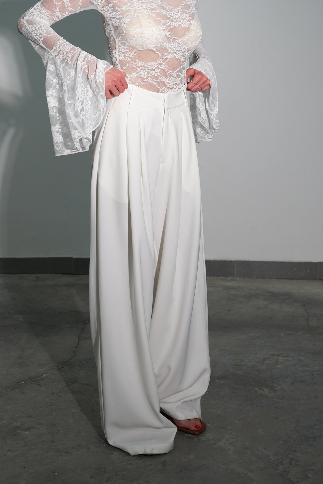 מכנסי פייטרו - לבן