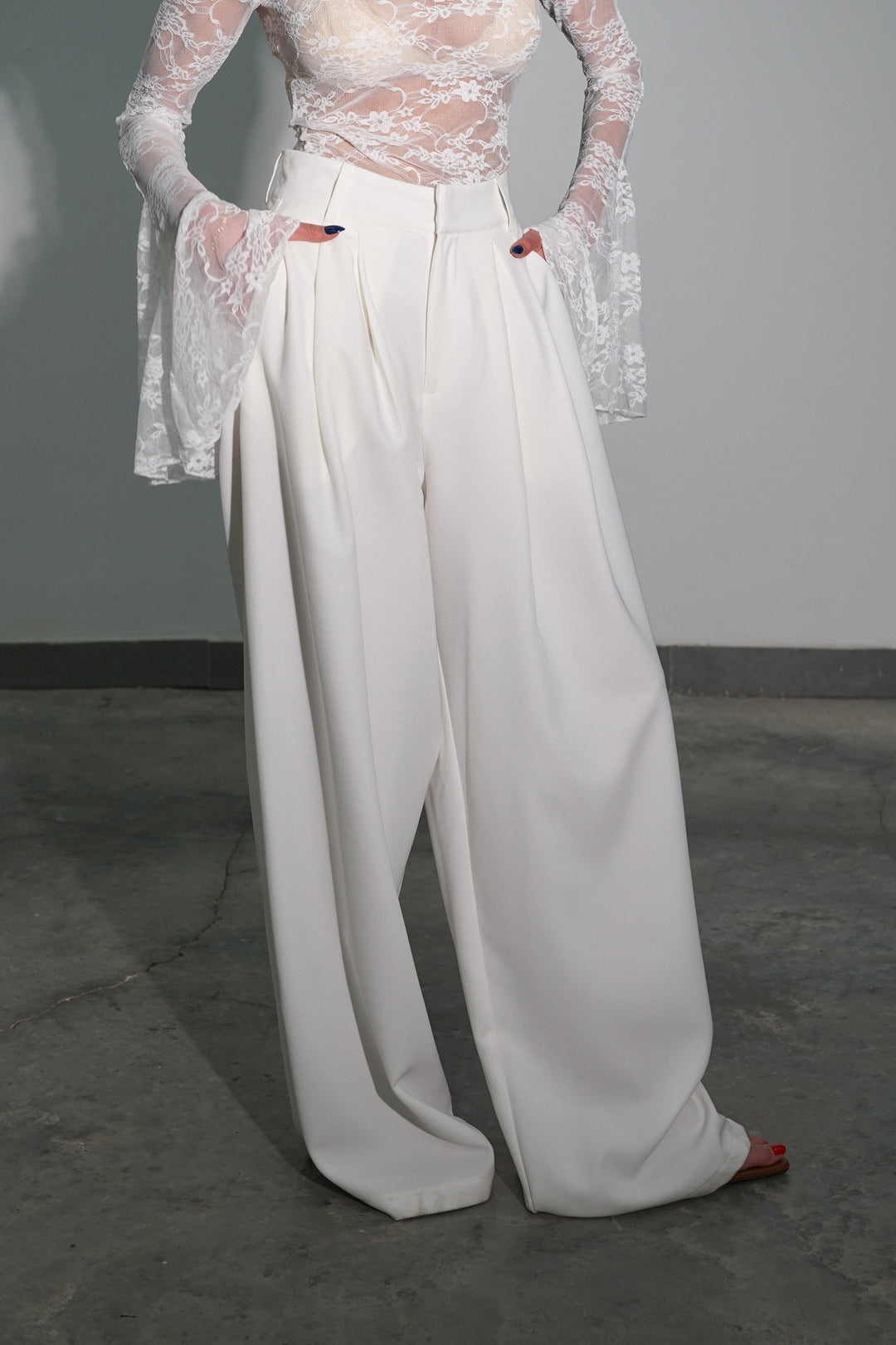 מכנסי פייטרו - לבן