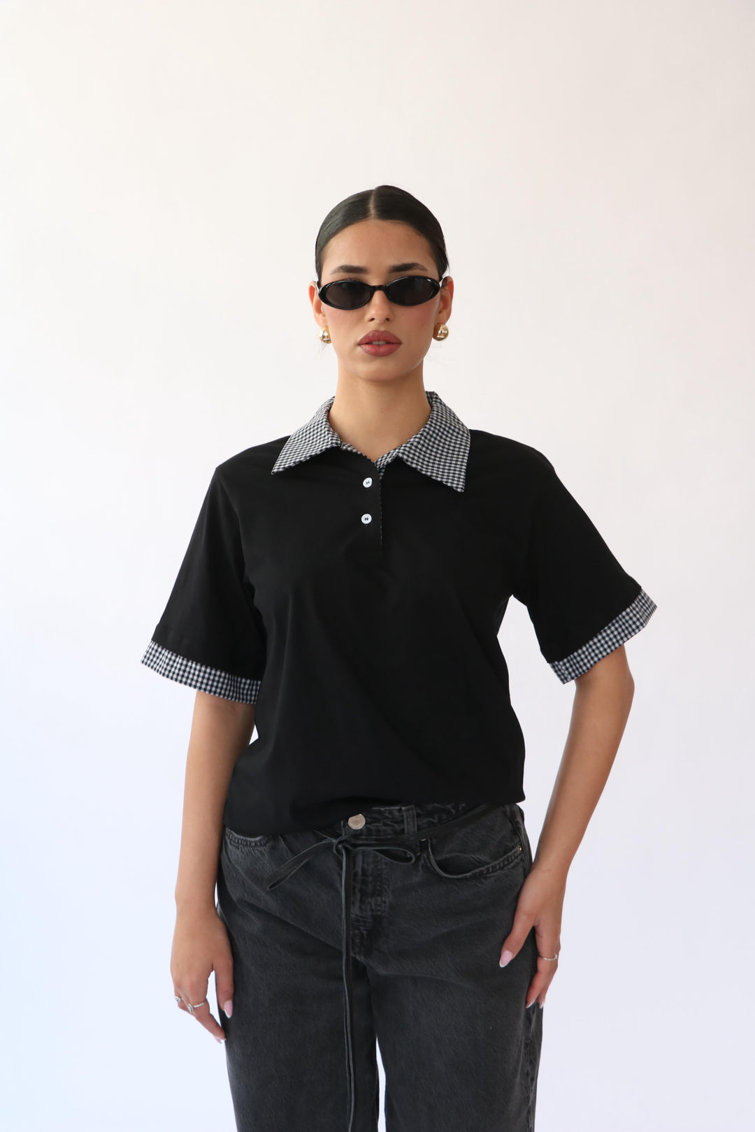 חולצת סיילו - שחור