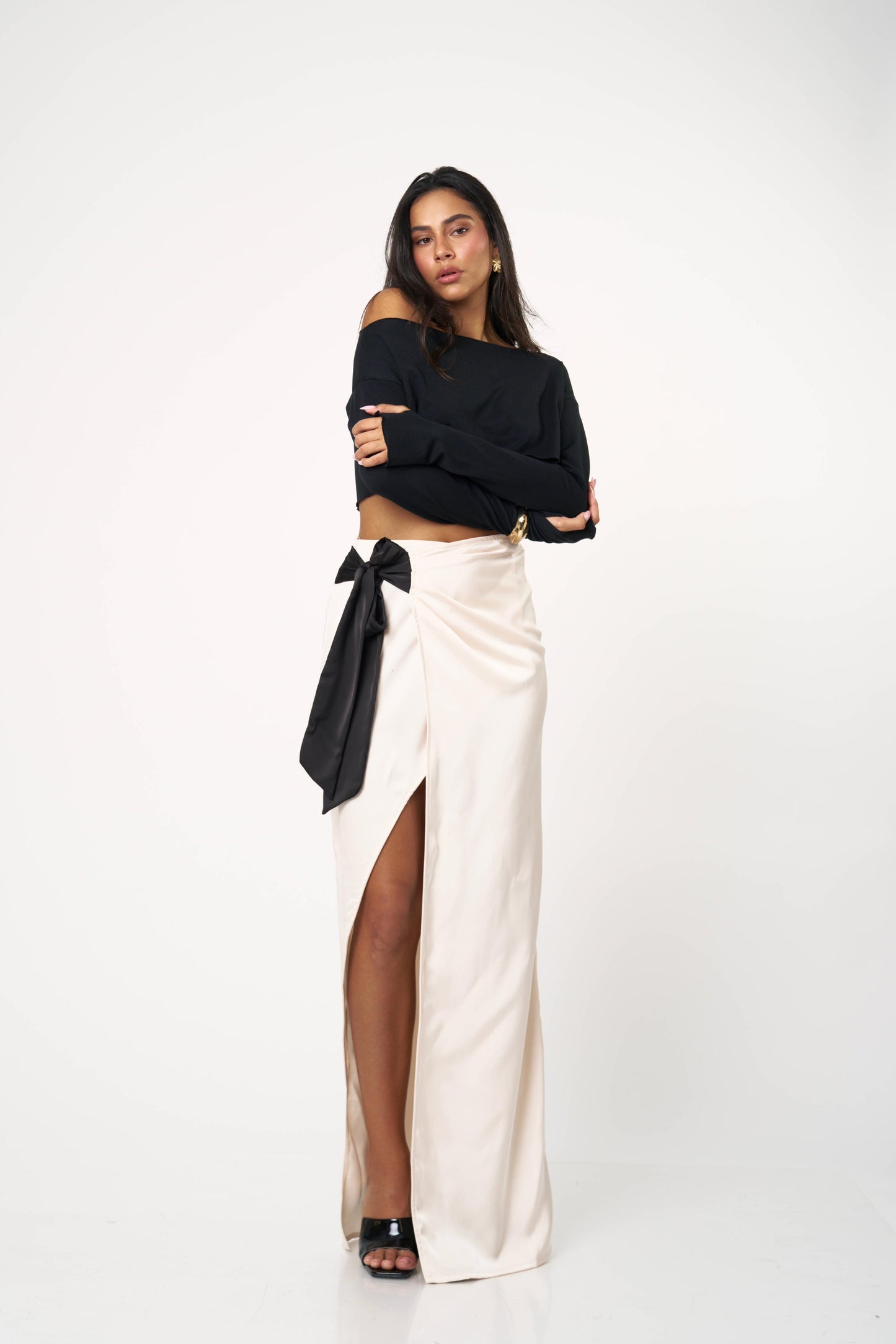 חצאית אנבל - שמנת