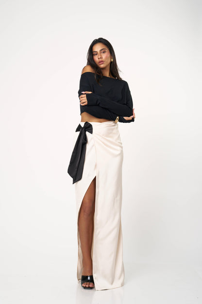 חצאית אנבל - שמנת