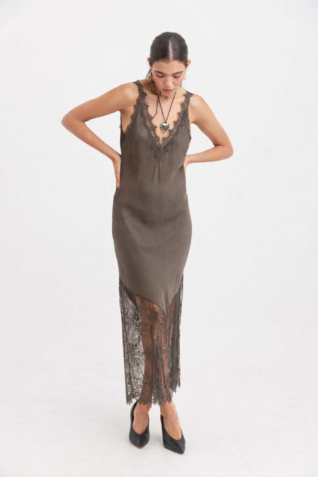 שמלת לנזי - זית