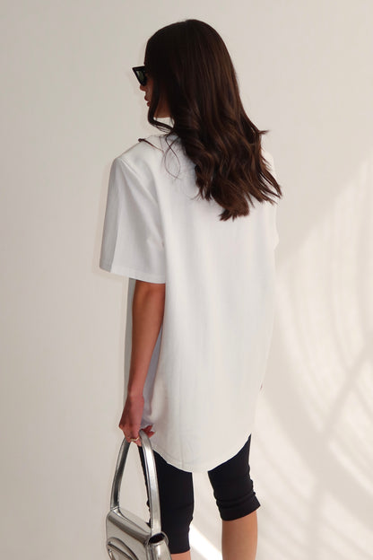 חולצת טישירט מאוס - לבן