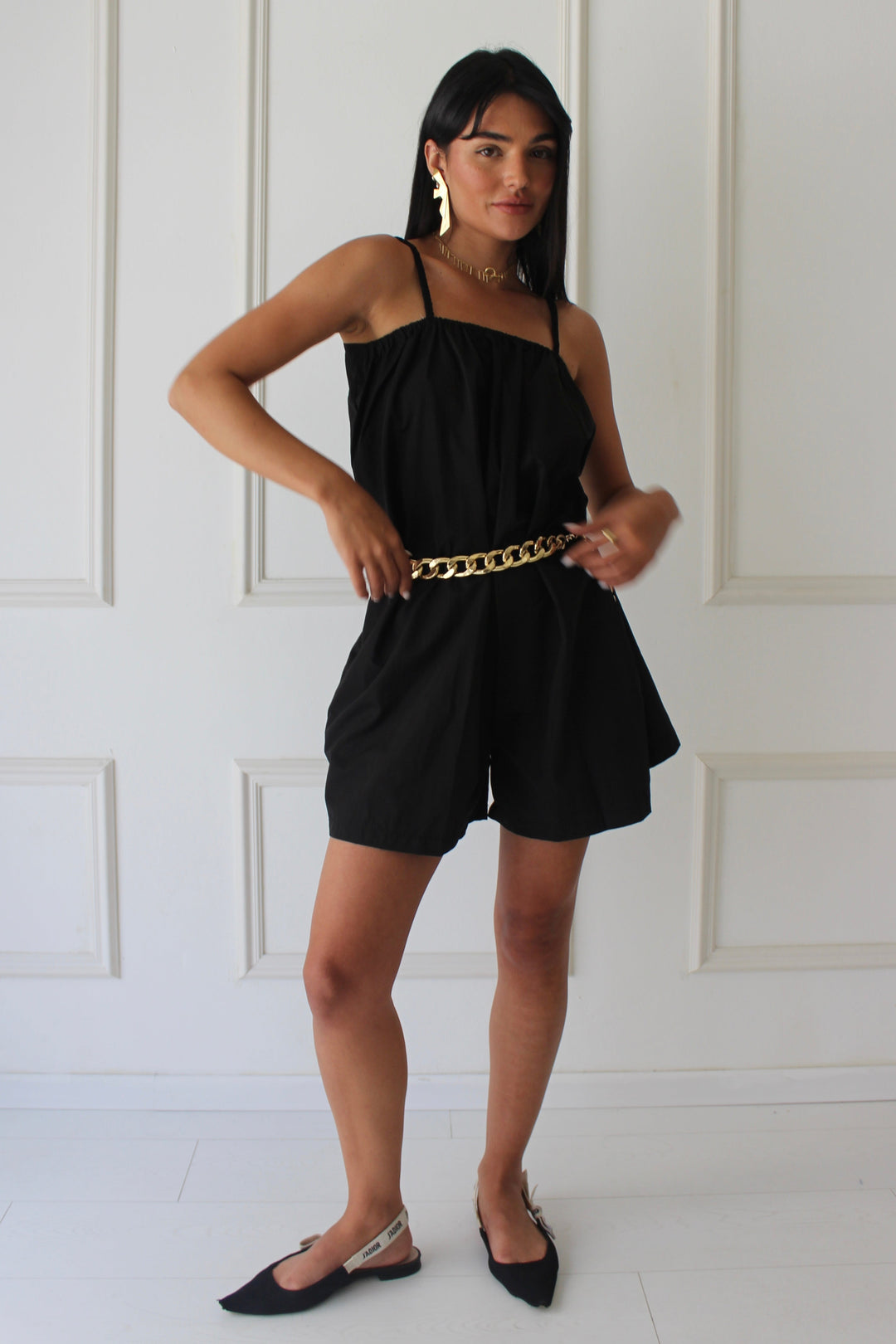 אוברול קולן - שחור