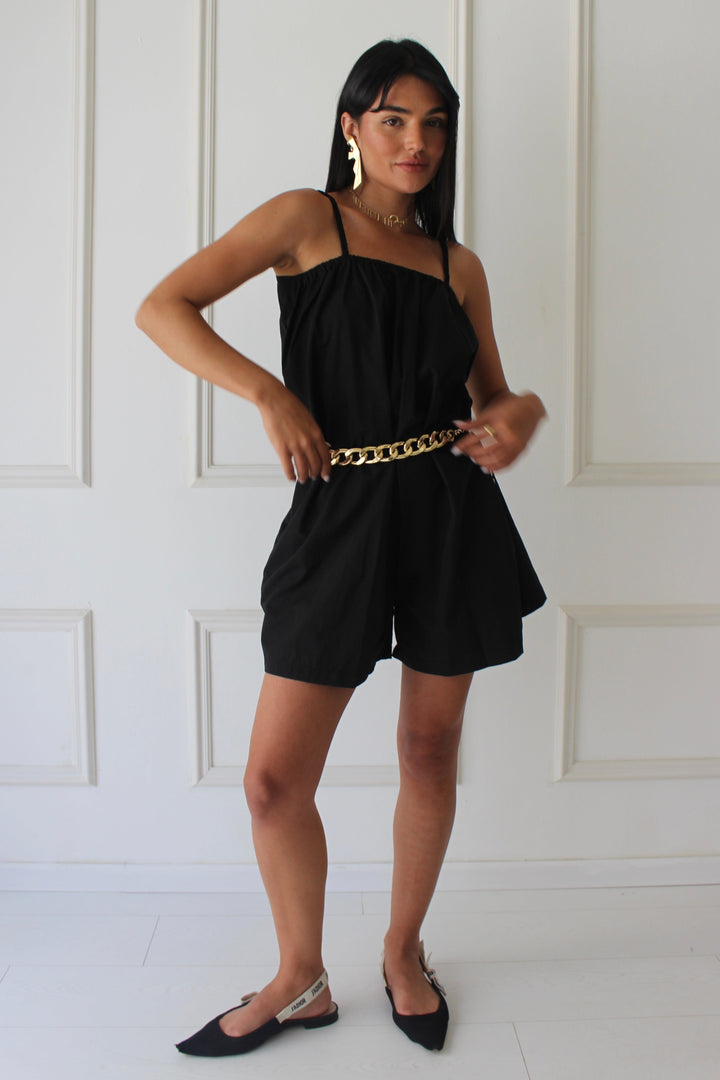 אוברול קולן - שחור