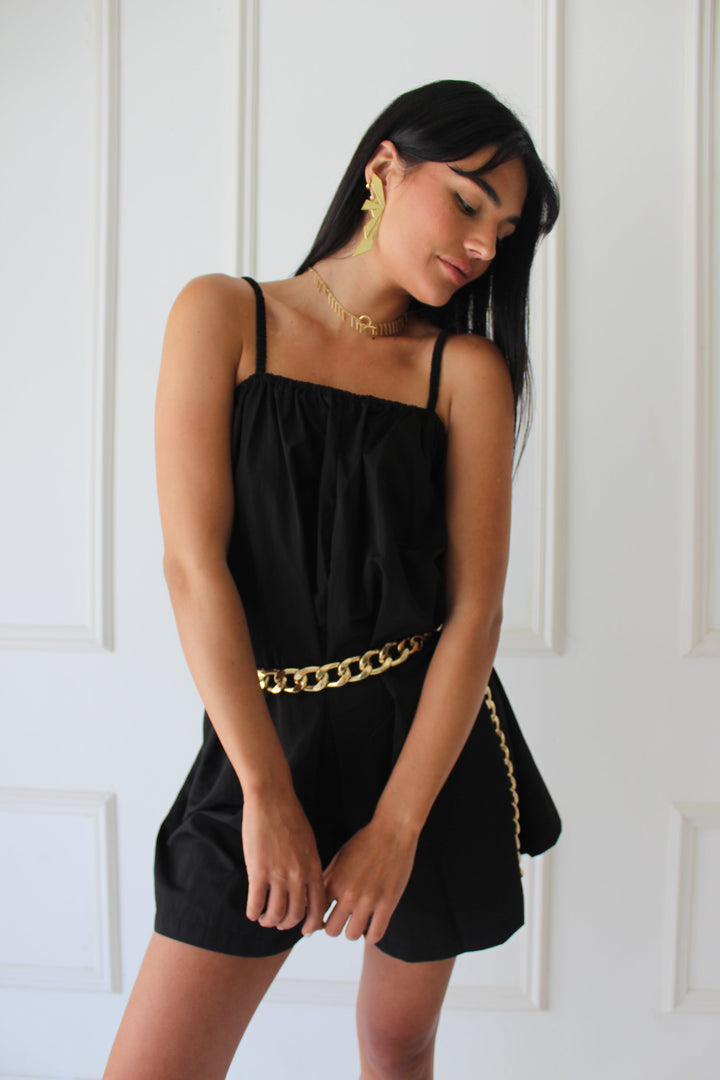 אוברול קולן - שחור