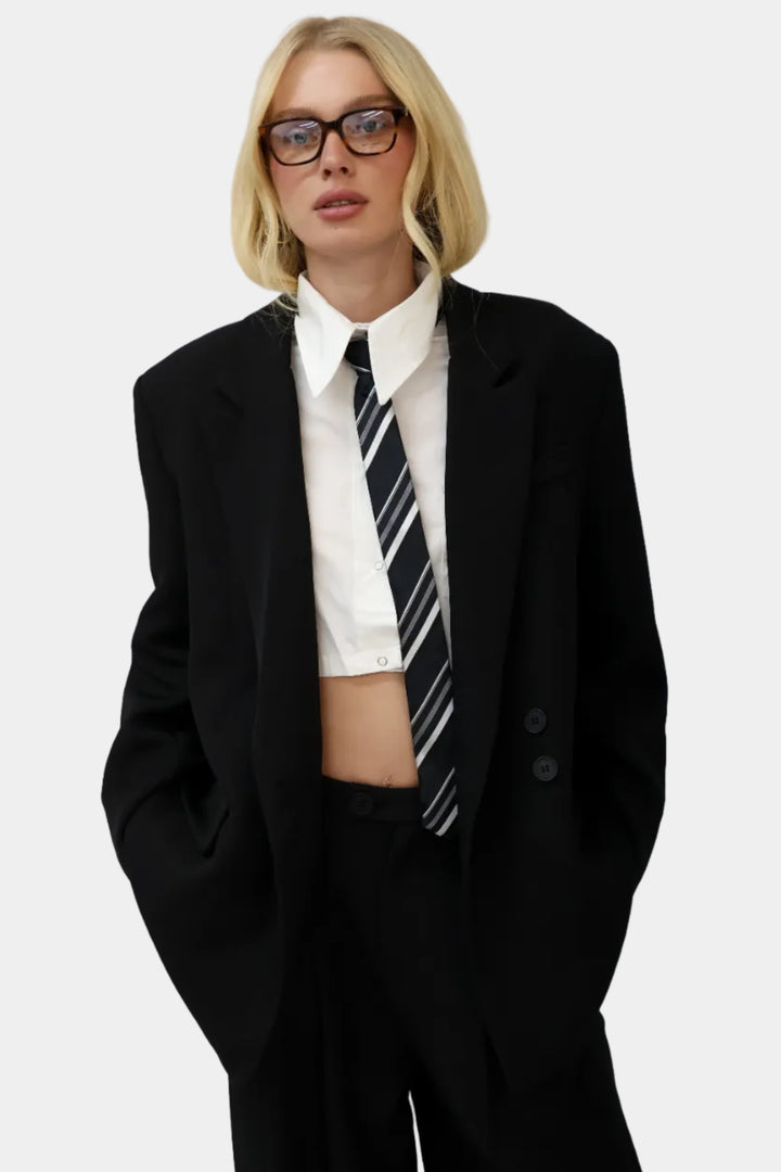 חליפת אוברסייז אוליביה- שחור