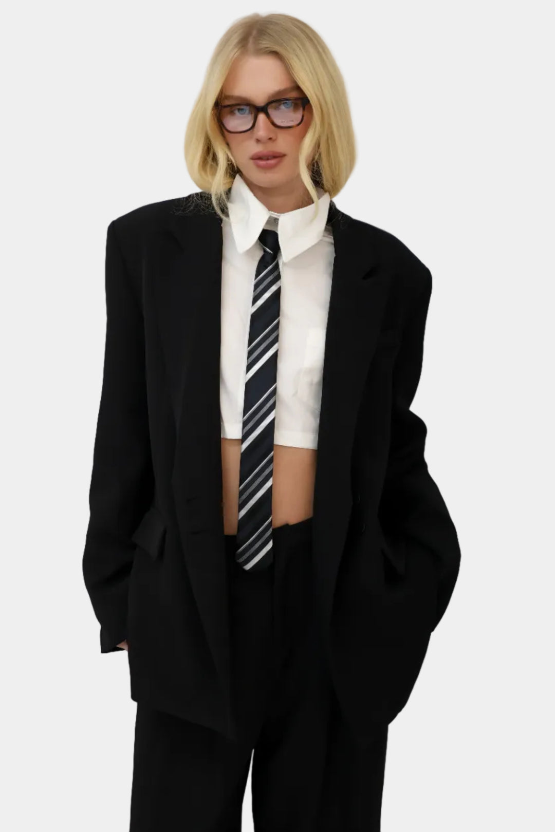 חליפת אוברסייז אוליביה- שחור