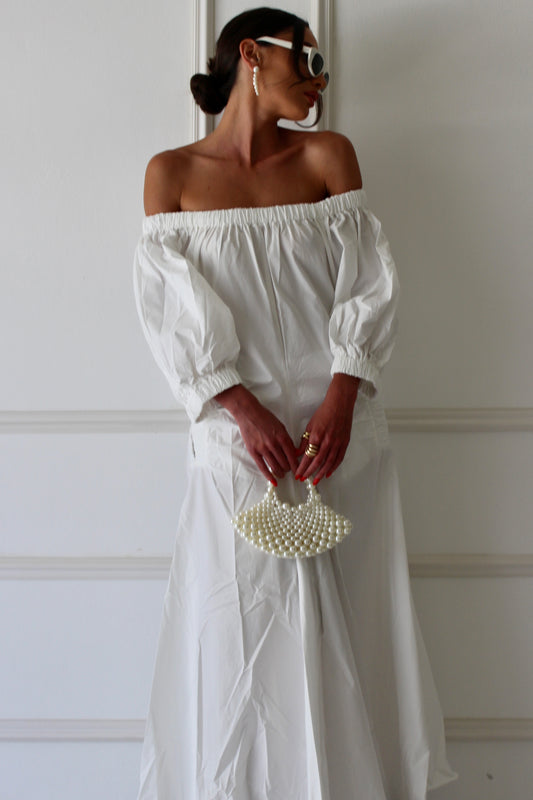 שמלת ניקי - לבן