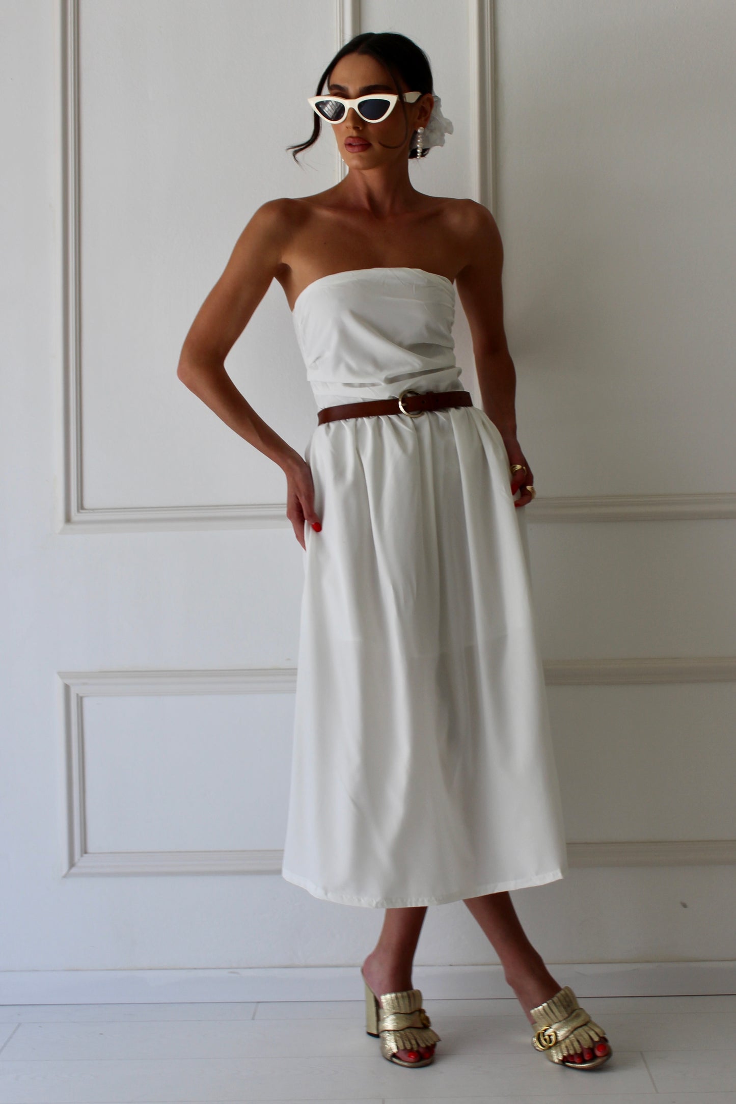 שמלת מאדי - לבן