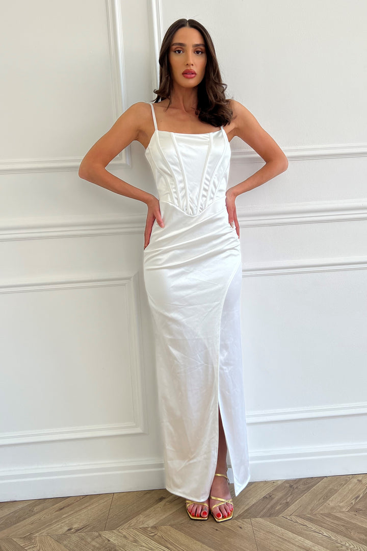 שמלת גאיה - לבן