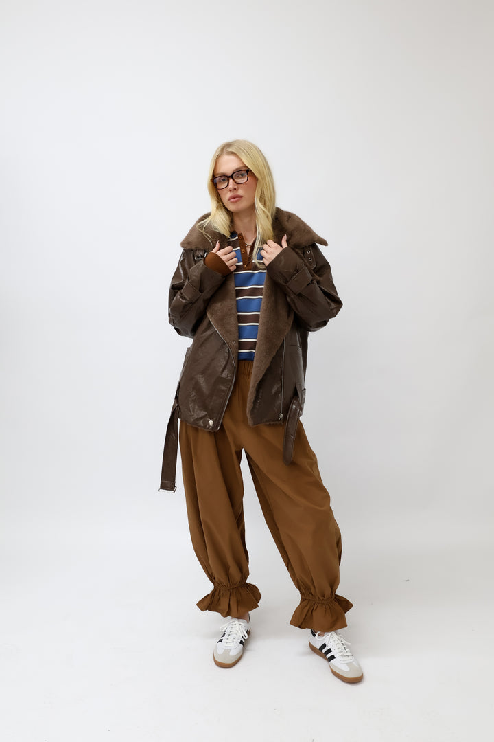 מכנסי מודי - חום