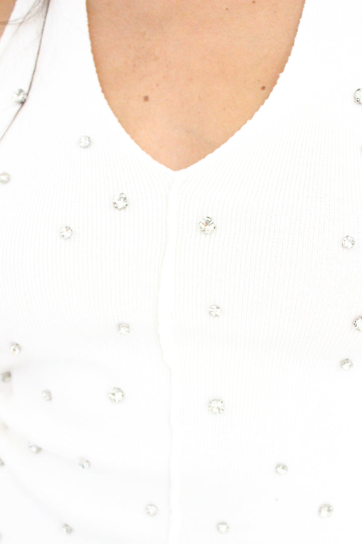 טופ סריג דיימונד - לבן