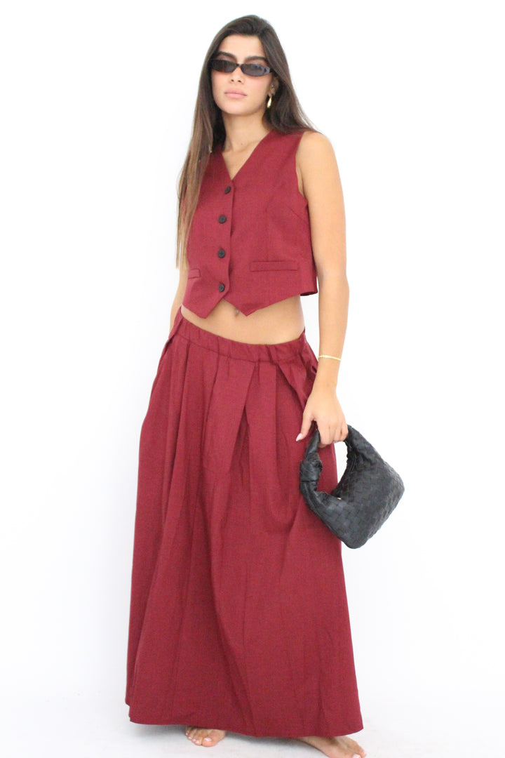 חליפת חצאית מדיבה - בז