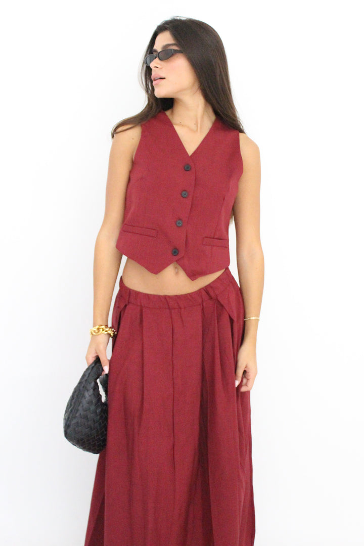 חליפת חצאית מדיבה - בז