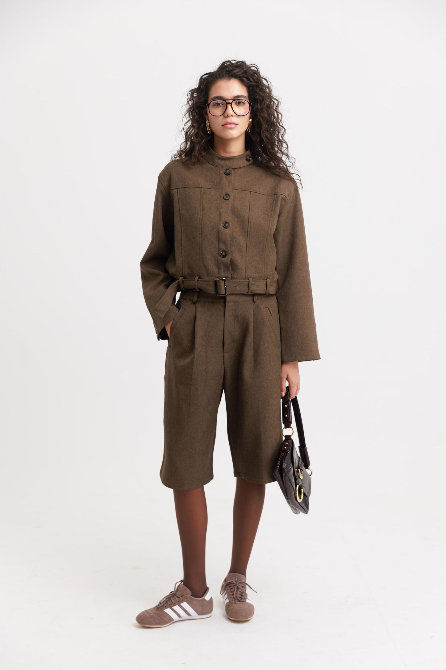 חליפת ברמודה שיינה- אפור