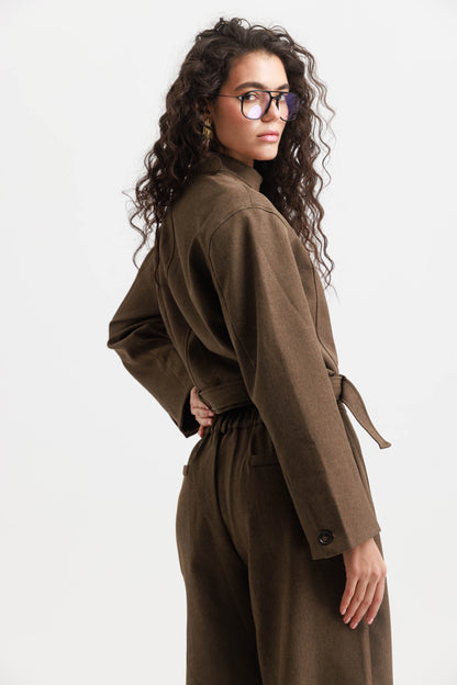 חליפת ברמודה שיינה- חום