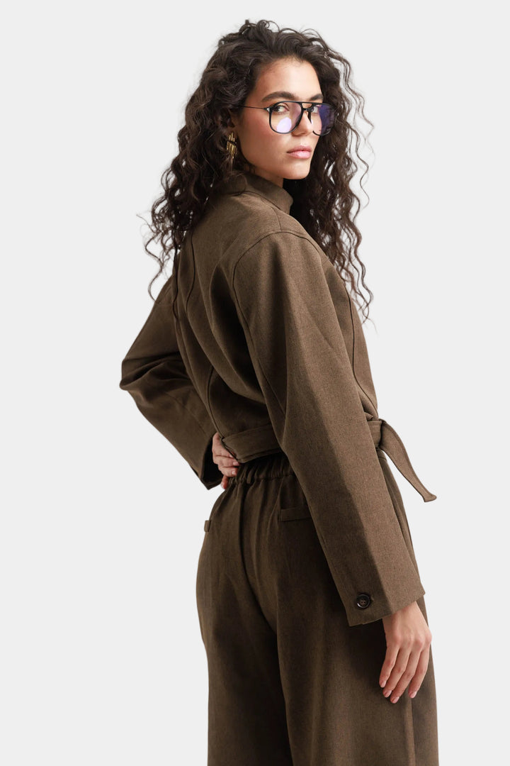 חליפת ברמודה שיינה- חום