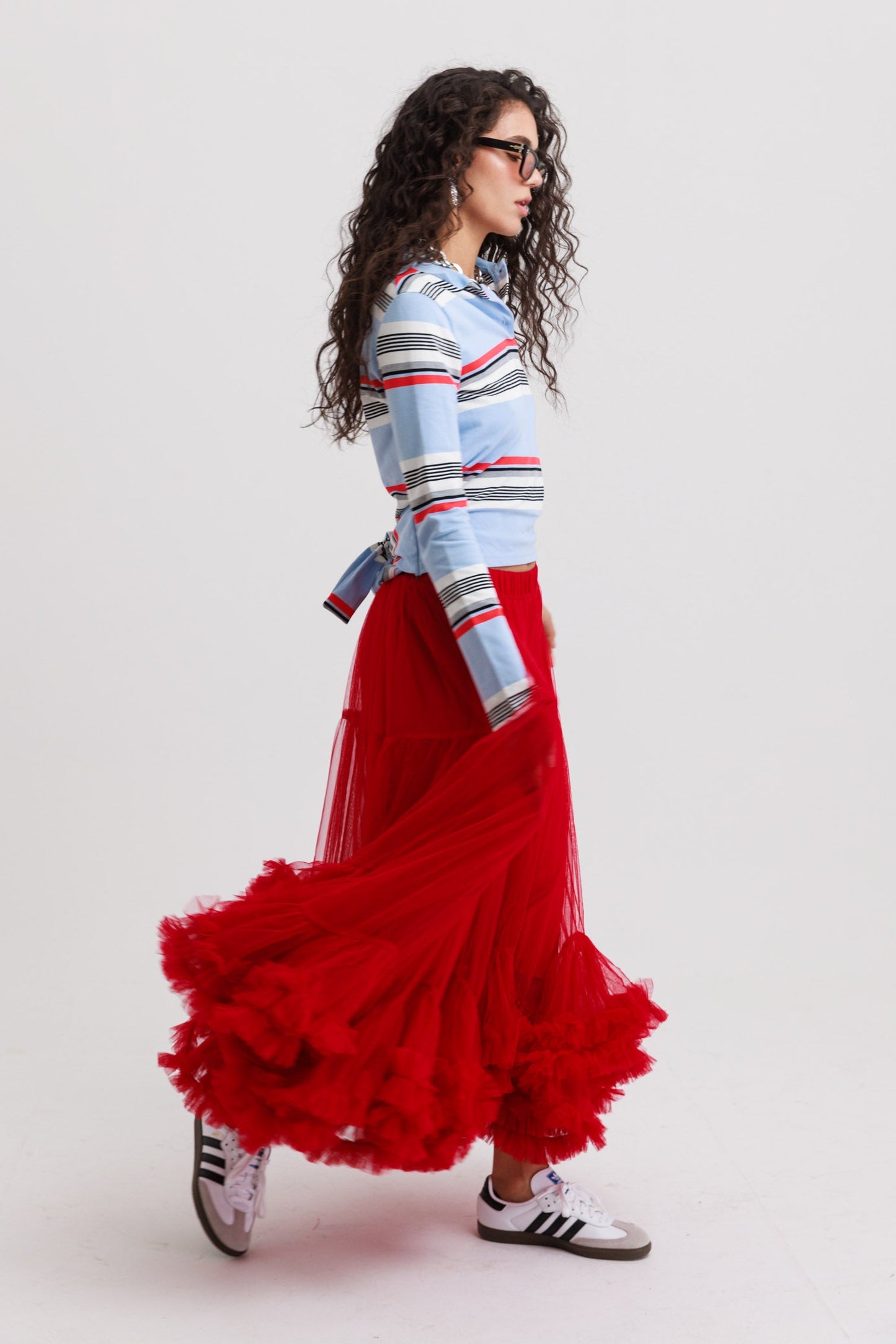 חולצת שון פסים - תכלת