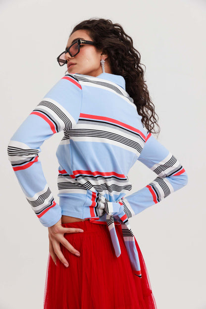 חולצת שון פסים - תכלת