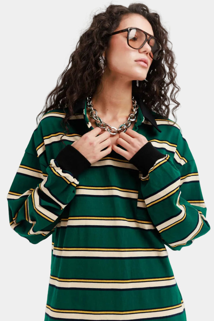 חולצת פסים לילי- ירוק