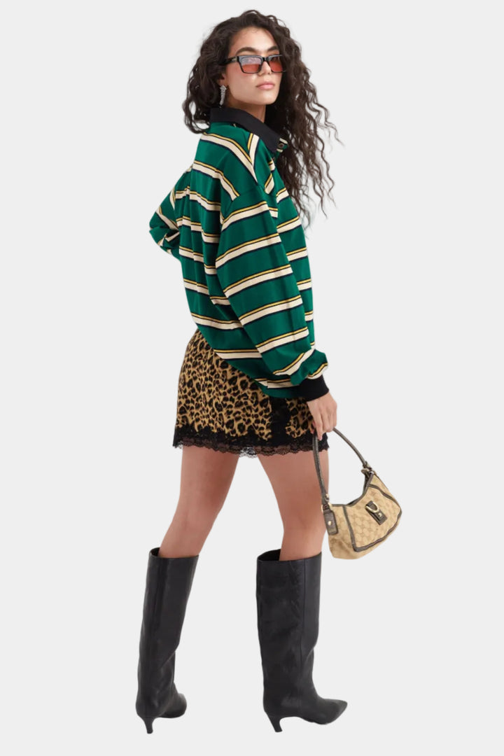 חולצת פסים לילי- ירוק