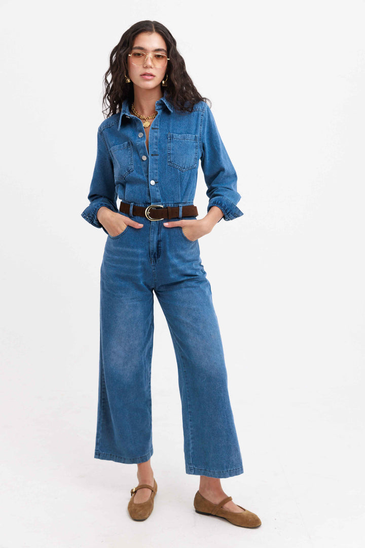 אוברול גינס ארוך