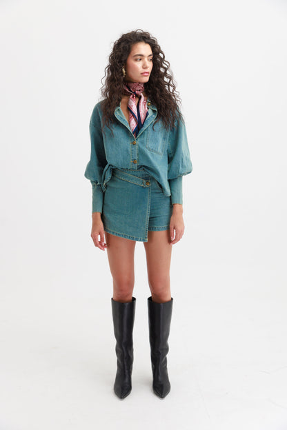 חליפת גינס חצאית